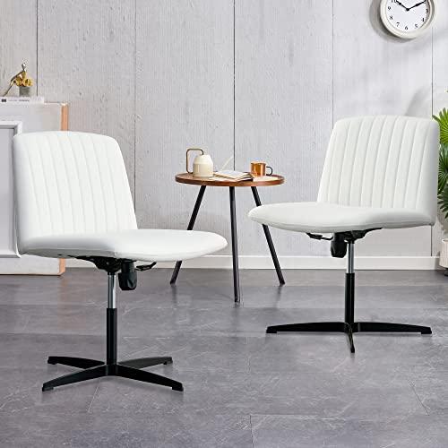 【並行輸入品】Home Office Chair 2 Piece Set Swivel Chair PU Leather Office Chaの画像