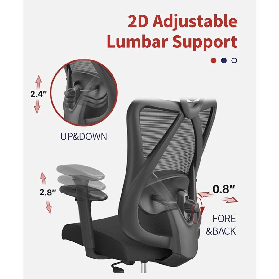 【並行輸入品】Office Chair Ergonomic Mesh High Back Computer Desk Chair with Ad_2