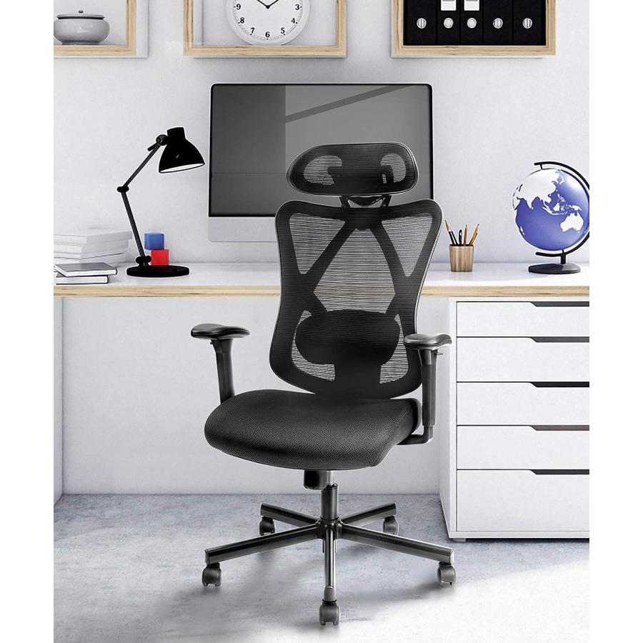 【並行輸入品】Office Chair Ergonomic Mesh High Back Computer Desk Chair with Ad_6