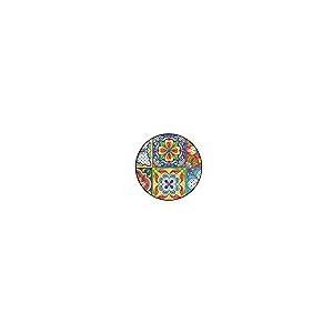 【並行輸入品】ALAZA Mexican Talavera Ceramic Tile Round Area Rug，Non Slip Abso