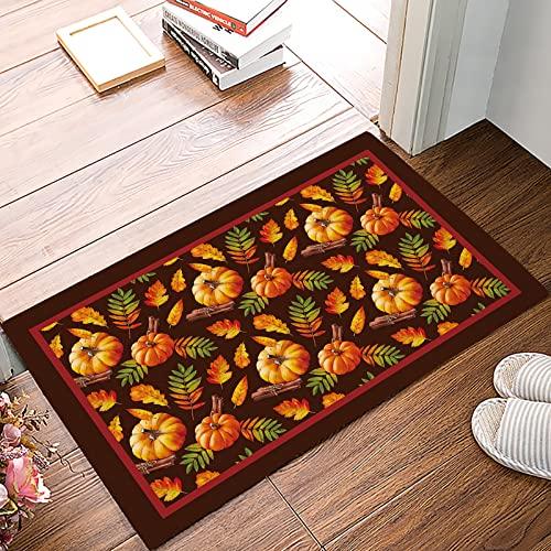 【並行輸入品】Pumpkin Marple Leaf Plant Entrance Floor Mat Personalized Doormaの画像