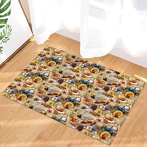 【並行輸入品】Ocean Beach Entrance Floor Mat Personalized Doormat, Starfish Shの画像