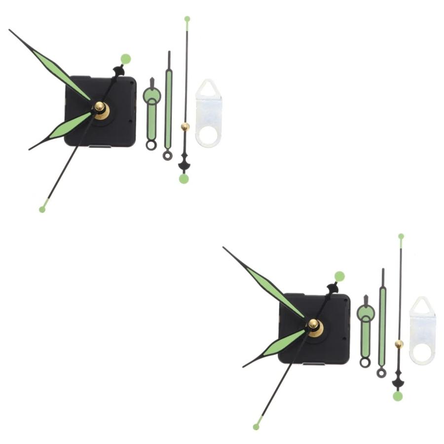 UKCOCO Clock Mechanism 2 Sets Luminous Pointer Movement White Clock