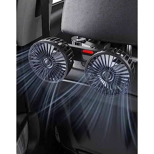アウターセール odbowuge 車用ファン 後部座席用 子供用 後部座席用ファン USBポータブルファン 冷気を吹き飛ばす車のファン 360度回 並行輸入品