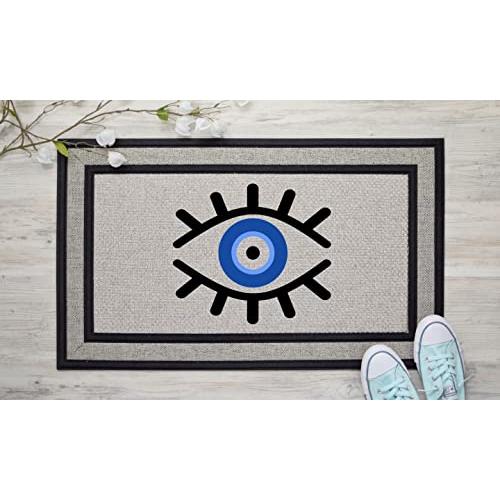 【並行輸入品】Doormat Outdoor Entrance Evil Eye Doormat Protect Your Energy Doの画像