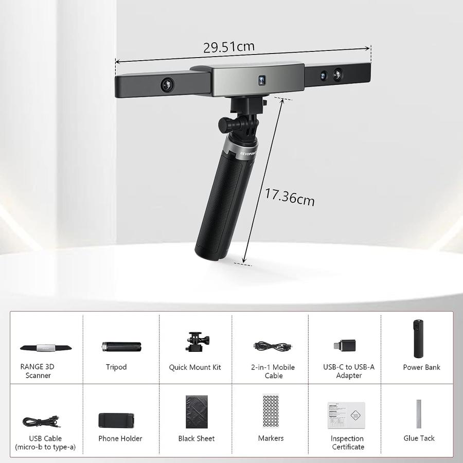 Revopoint Range 3D Scanner Large Format Scanner Single Scan Range　並行輸入｜import-tabaido｜05