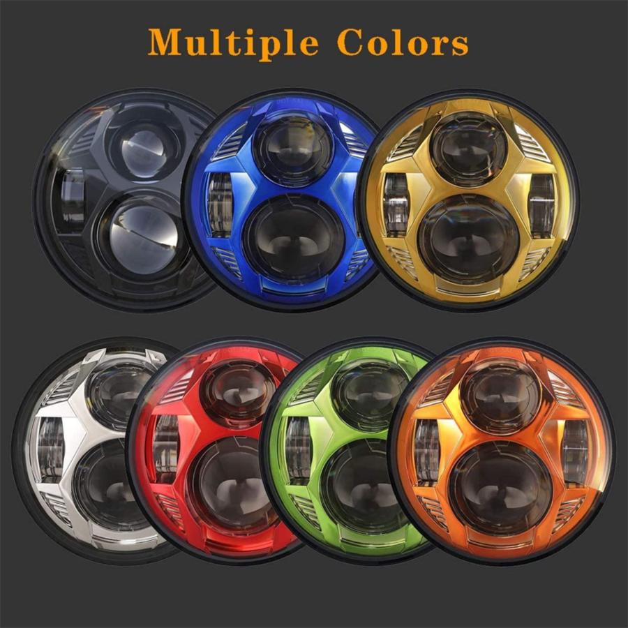 【並行輸入品】オートバイのヘッドライト に適合する オートバイヘッドランプマウントリング 40 ワット H4 オートバイ LED ヘッドライトブ | ブランド登録なし | 09