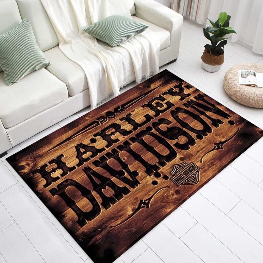 ハーレー正規品ラグマット 並行輸入品】Harley Davidson Rug,Harley Decor,Biker Rug,Motorcycle