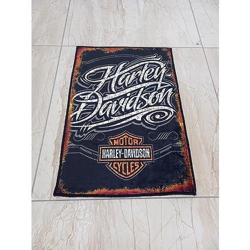 【並行輸入品】Harley Davidson Rug,Biker Rug,Motorcycle Rug,Harley Decor,Harley ...