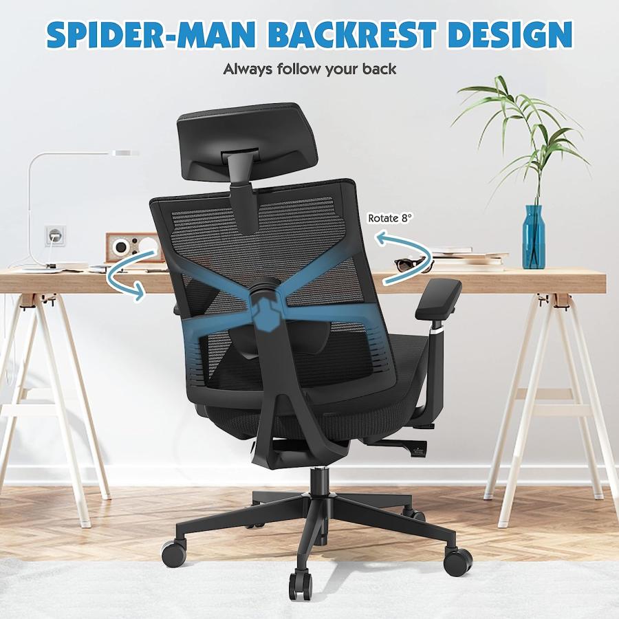 【並行輸入品】Ergonomic Office Chair Mesh Computer Chair with Adjustable Lumbar_1