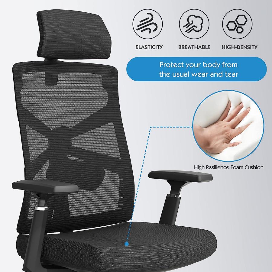 【並行輸入品】Ergonomic Office Chair Mesh Computer Chair with Adjustable Lumbar_6