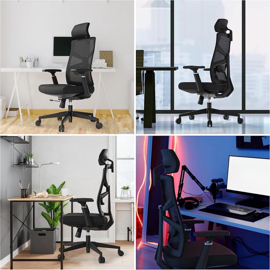 【並行輸入品】Ergonomic Office Chair Mesh Computer Chair with Adjustable Lumbar_8