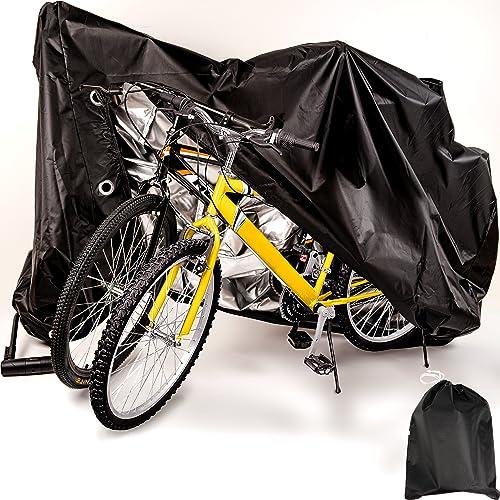 【並行輸入品】Sigtuna 自転車カバー アウトドア 防水 1台または2台用 自転車カバー 雨 日差し/紫外線/埃/風に強い ロック穴付き マの画像