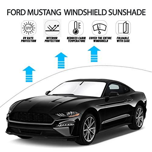 【並行輸入品】D Lumina フロントガラス サンシェード 2015 2022 Fo rd Mustangアクセサリー用 (Fo rd Mus | D | 04