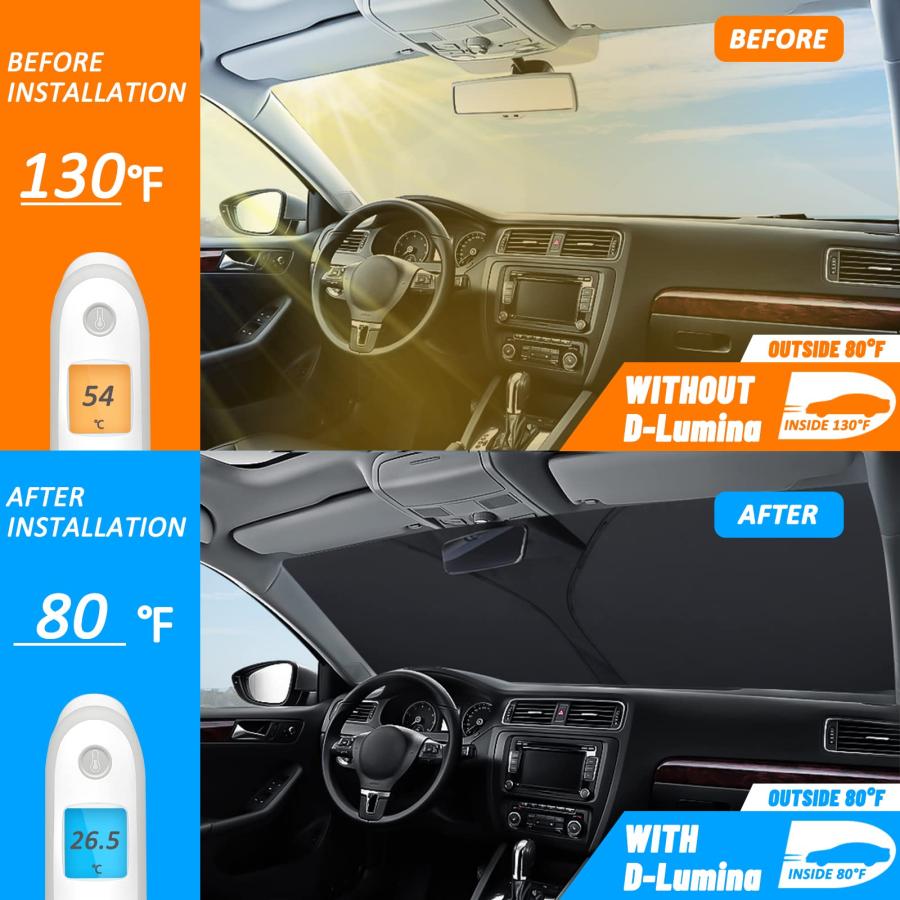 【並行輸入品】D Lumina フロントガラス サンシェード 2015 2022 Fo rd Mustangアクセサリー用 (Fo rd Mus | D | 06