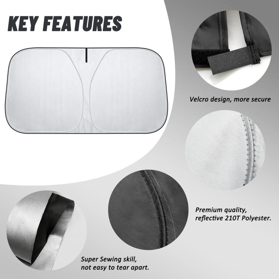 【並行輸入品】D Lumina フロントガラス サンシェード 2015 2022 Fo rd Mustangアクセサリー用 (Fo rd Mus | D | 09