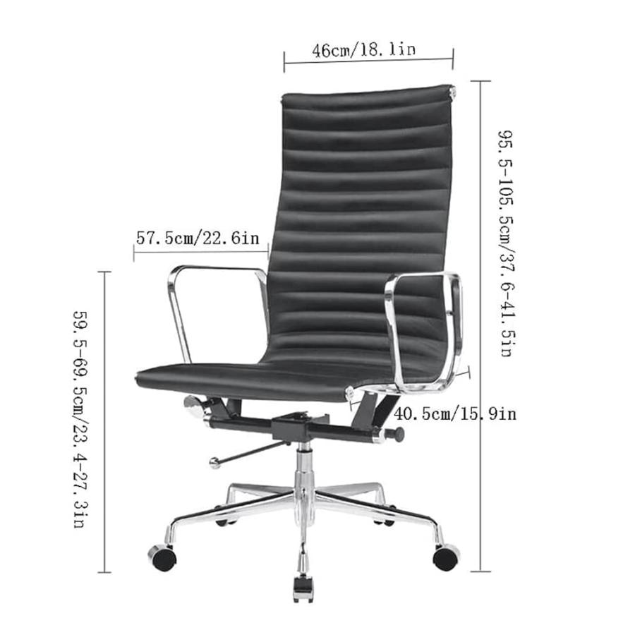 【並行輸入品】Comfort Office Chair Leather Office Chair360° Swivel Height Adjuの画像