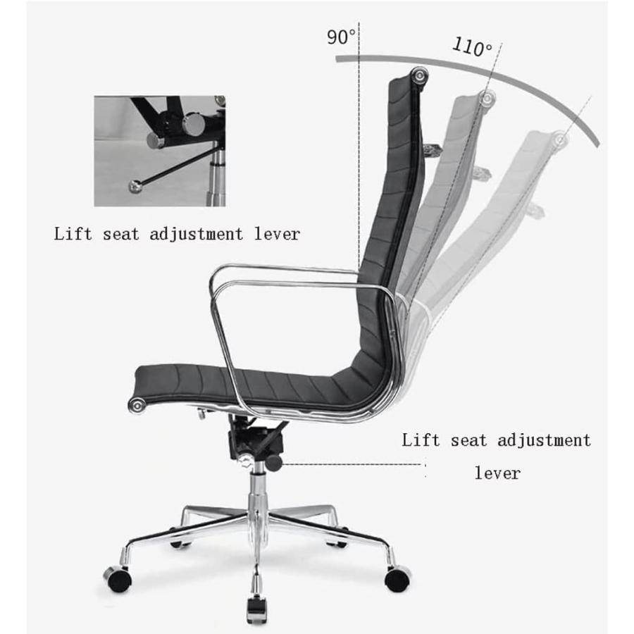 【並行輸入品】Comfort Office Chair Leather Office Chair360° Swivel Height Adjuの画像