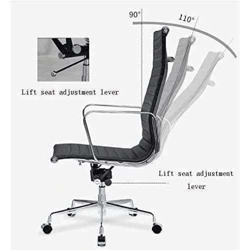 【並行輸入品】Comfort Office Chair Leather Office Chair360° Swivel Height Adjuの画像