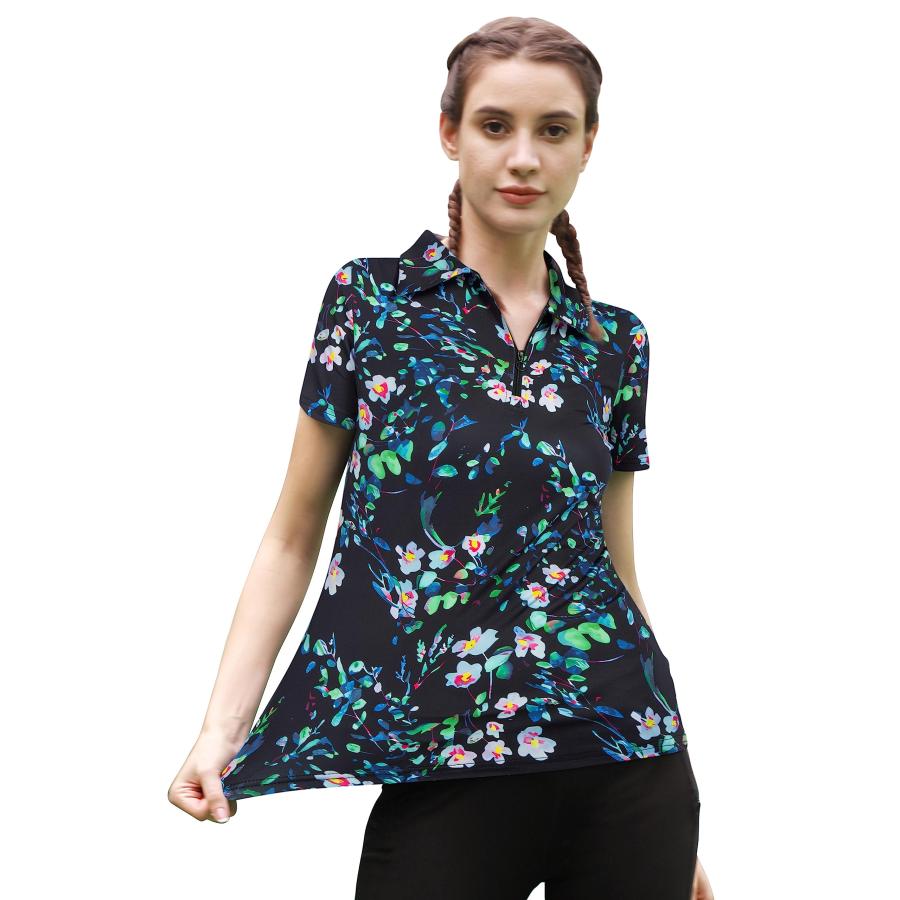 【並行輸入品】JACK SMITH Women Sports Shirts Short Sleeve Fitted Tops Women Yo_9