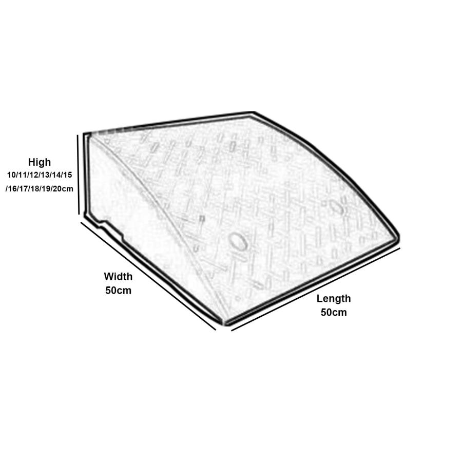 【並行輸入品】HASMI Curb Ramp， Motorcycle Ramp， Bike Ramp， Low Profile Car Ram_3