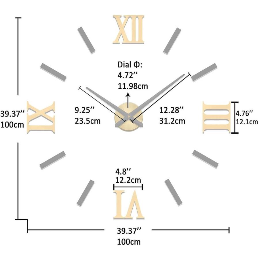 【並行輸入品】VANGOLD Wall Clock for Living Room Decorations Gift_6