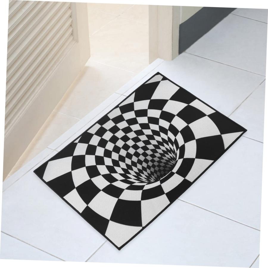 【並行輸入品】RORPOIR Black and White Visual Carpet Halloween Home Decor Anti_5