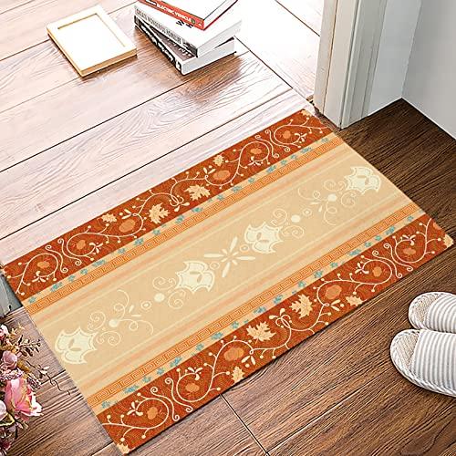【並行輸入品】Boho Ethnic Pumpkin Maple Leaf Entrance Floor Mat Personalized Dの画像