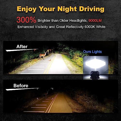 【並行輸入品】DIYNP オフロード LEDライト オートバイドライビングライト 2個 90W 8000LM スーパーブライトホワイト 6000_4
