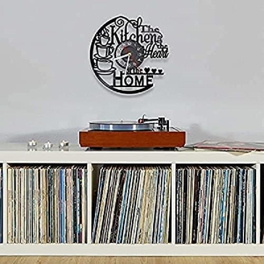 かわいい～！ Silent Quartz Wall Clock Kitchen Heart Home Vinyl Clock Recorder 並行輸入品