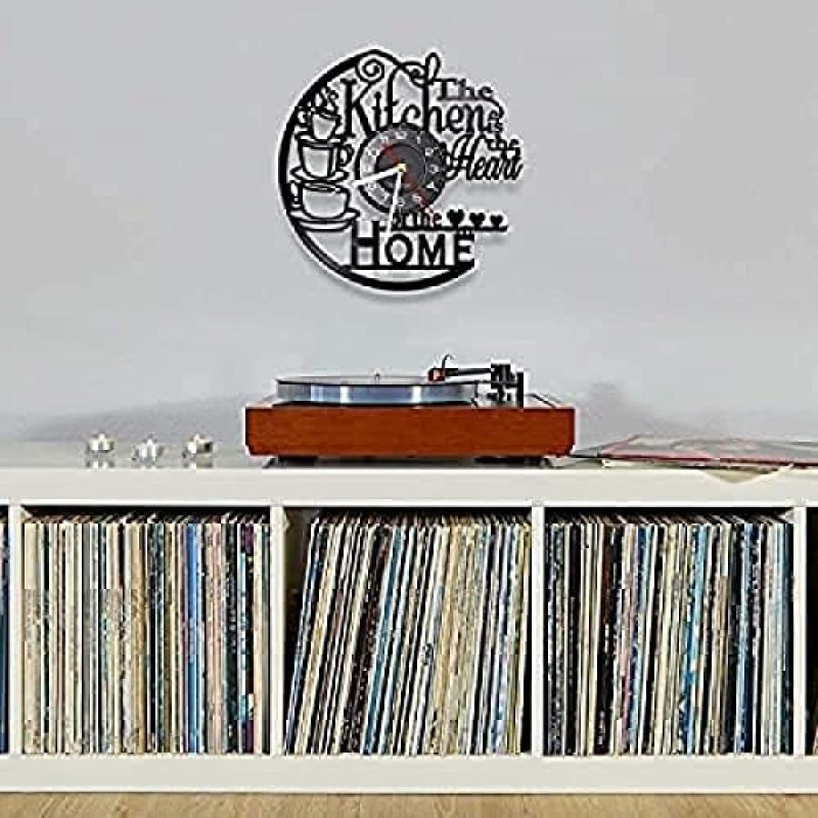 【並行輸入品】Silent Quartz Wall Clock Kitchen Heart Home Vinyl Clock Recorder_6