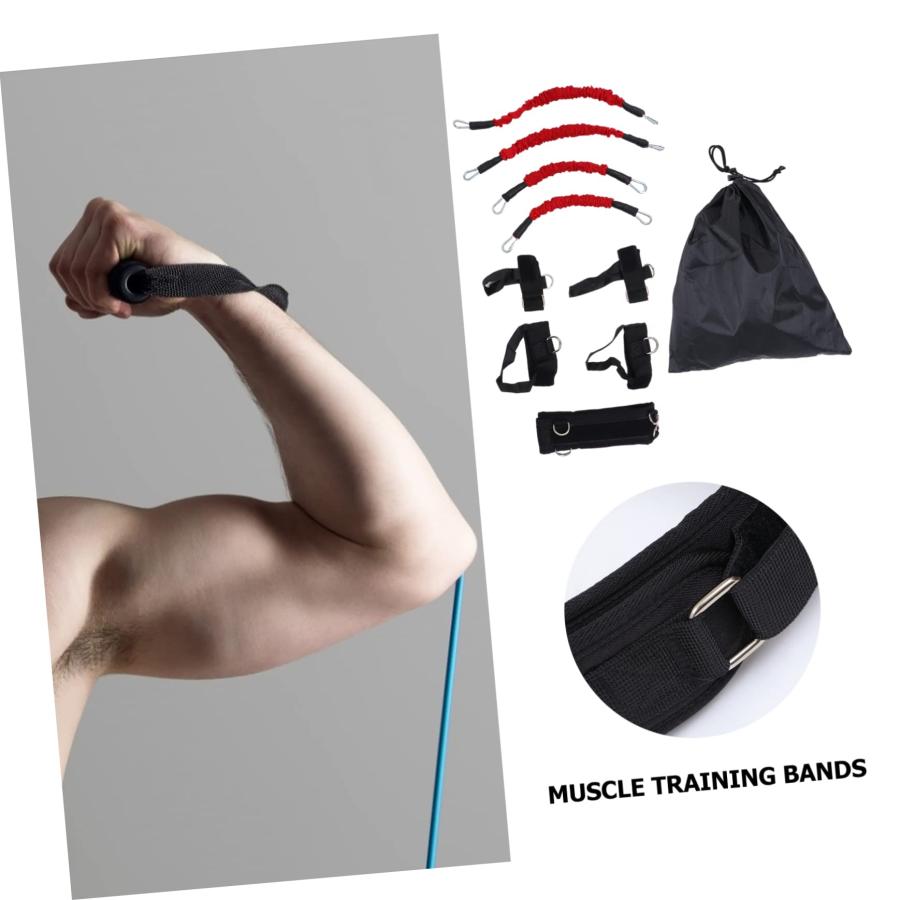【並行輸入品】NOLITOY 1 Set Fitness Resistance Band Arm Workout Rope Boxing Trの画像