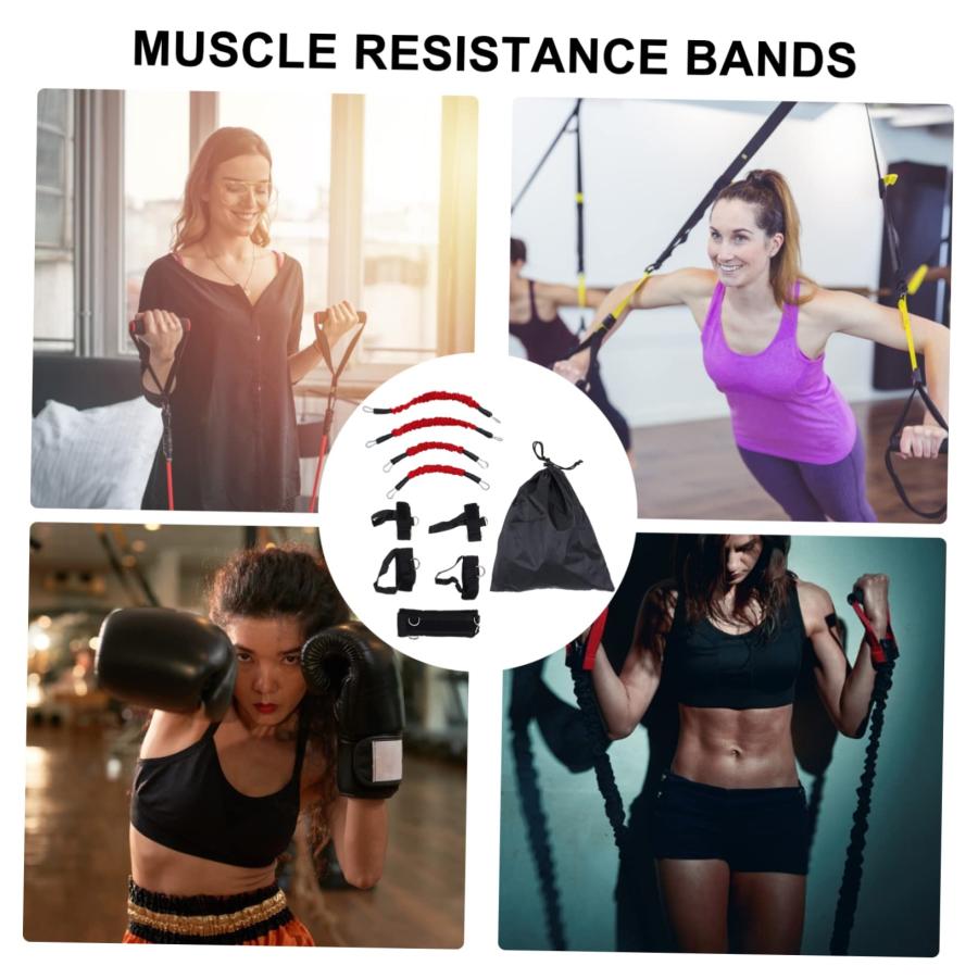 【並行輸入品】NOLITOY 1 Set Fitness Resistance Band Arm Workout Rope Boxing Trの画像