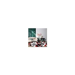 【並行輸入品】Round Area Rugs 4 FT Diameter for for Bedroom 3D Abstract Red Gr_8