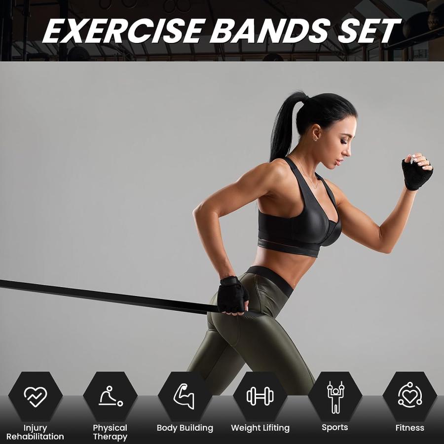 【並行輸入品】YOUNGFIT レジスタンスバンド ワークアウトバンド 脚ワークアウト用の画像
