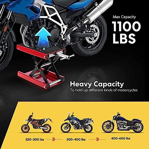 【並行輸入品】Motorcycle Scissor Lift, Heavy Duty Motorcycle Lifter Jack Platfの画像