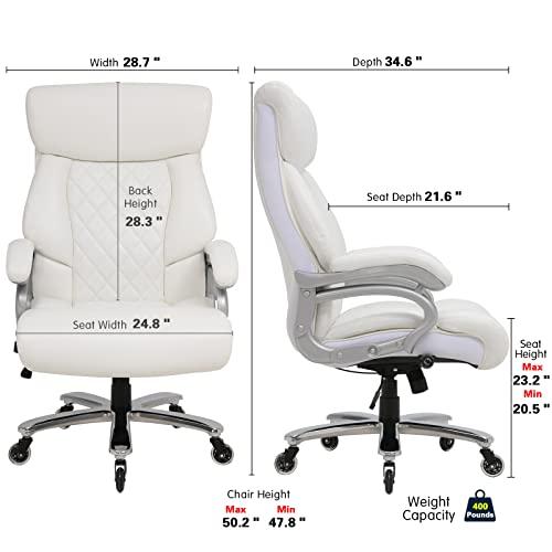 【並行輸入品】BOWTHY ビッグ&トール オフィスチェア 500ポンド   調節可能なランバーサポート 高耐久メタルベース 静音ラバーホイール | ブランド登録なし | 04