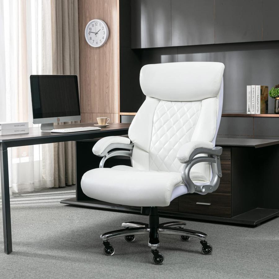 【並行輸入品】BOWTHY ビッグ&トール オフィスチェア 500ポンド   調節可能なランバーサポート 高耐久メタルベース 静音ラバーホイール | ブランド登録なし | 06