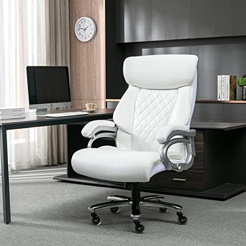 【並行輸入品】BOWTHY ビッグ&トール オフィスチェア 500ポンド   調節可能なランバーサポート 高耐久メタルベース 静音ラバーホイール | ブランド登録なし | 07