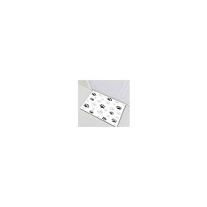 【並行輸入品】Bath Mat Black \u0026 White Dog Paw Prints Home Decor Durable Welcomeの画像