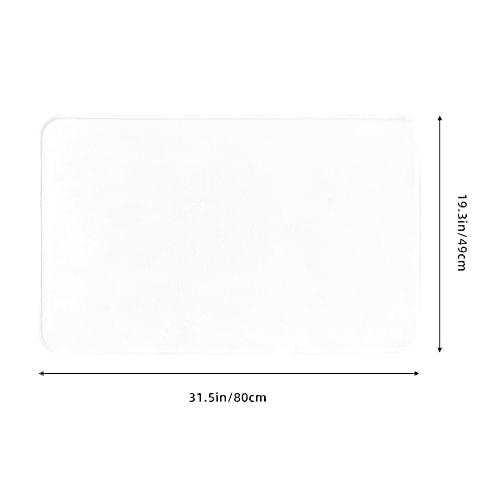 【並行輸入品】Bath Mat Black \u0026 White Dog Paw Prints Home Decor Durable Welcomeの画像