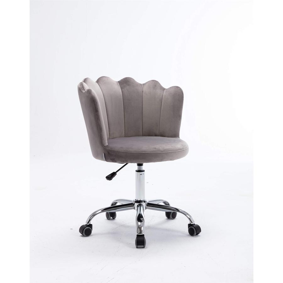 【並行輸入品】AMNOOL Velvet Home Office Chair Adjustable Swivel Shell Desk Chaの画像