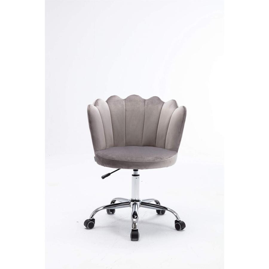 【並行輸入品】AMNOOL Velvet Home Office Chair Adjustable Swivel Shell Desk Chaの画像