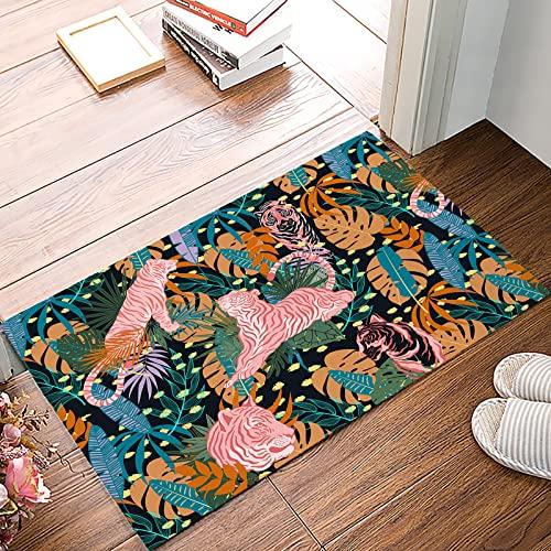 【並行輸入品】KXO Doormat Indoor Entrance Home Decor Door Mat, Pink Lion Floorの画像