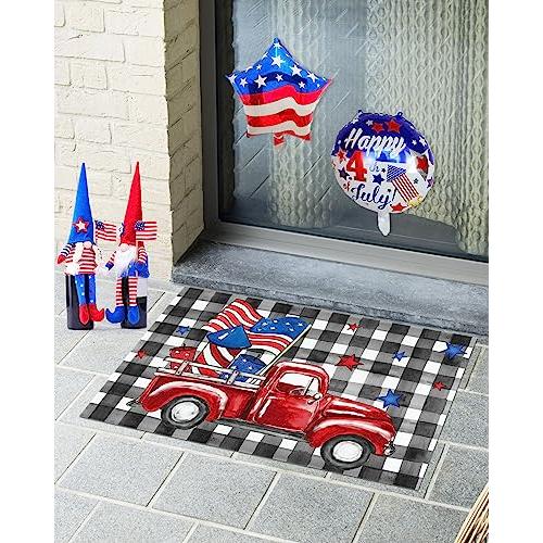 【並行輸入品】Doormat Indoor Entrance Home Decor Door Mat,4th of July Floor Ruの画像