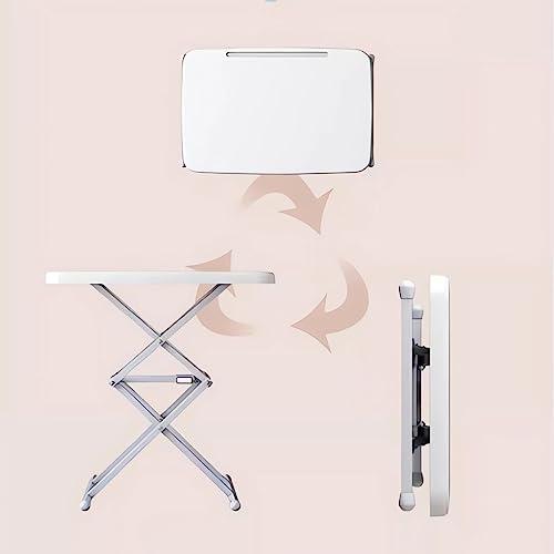【並行輸入品】Small Folding Table，4 Adjustable Height Tv Dinner Tray Table，Tal