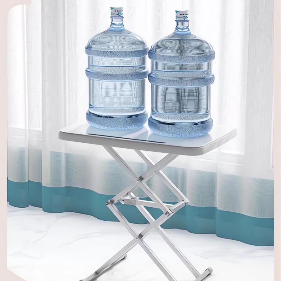 【並行輸入品】Small Folding Table，4 Adjustable Height Tv Dinner Tray Table，Tal