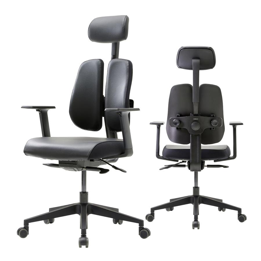 並行輸入品】Duorest [Dual Backrests Leather Office Chair Ergonomic