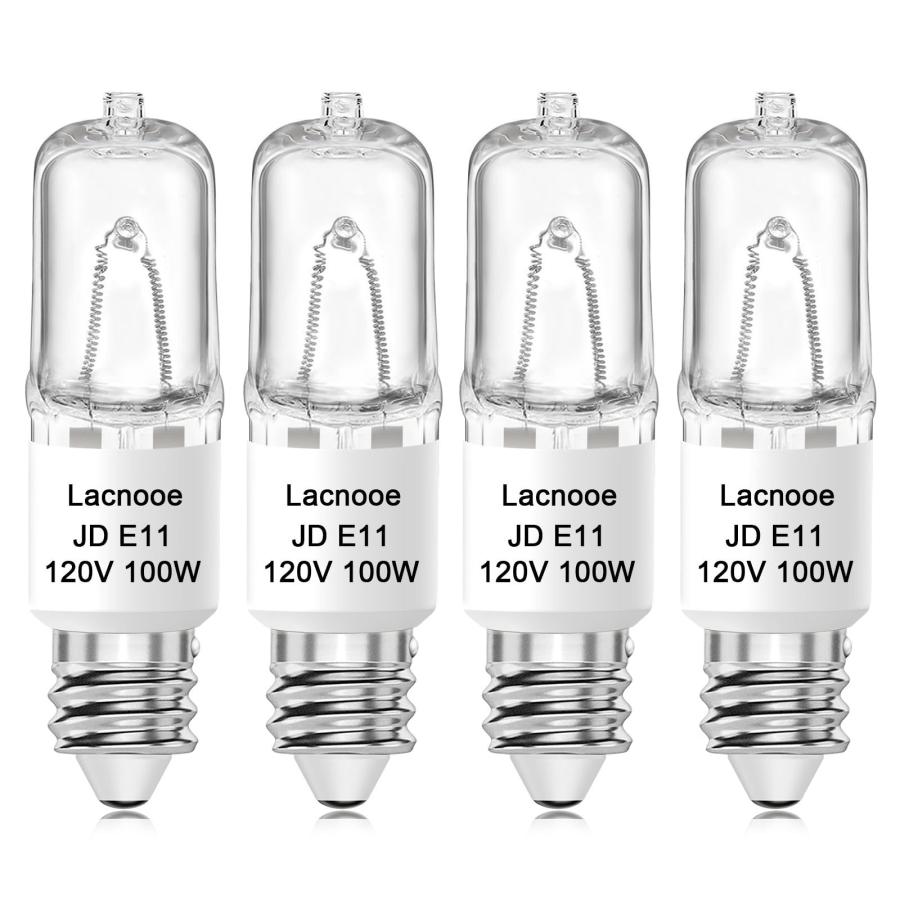 E11 Bulb, JDE11 120V 100W Halogen Light Bulbs, T4 Mini Cande 並行輸入品 ...