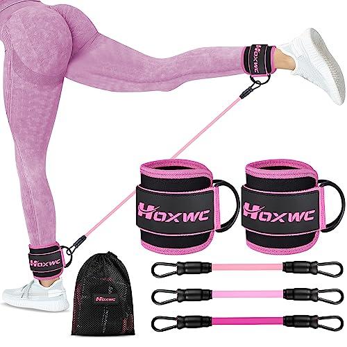 【並行輸入品】HOXWC 足首抵抗バンド カフ付き ワークアウト用アンクルバンド 脚用足首抵抗バンド ブーティワークアウト器具 キックバック ヒの画像